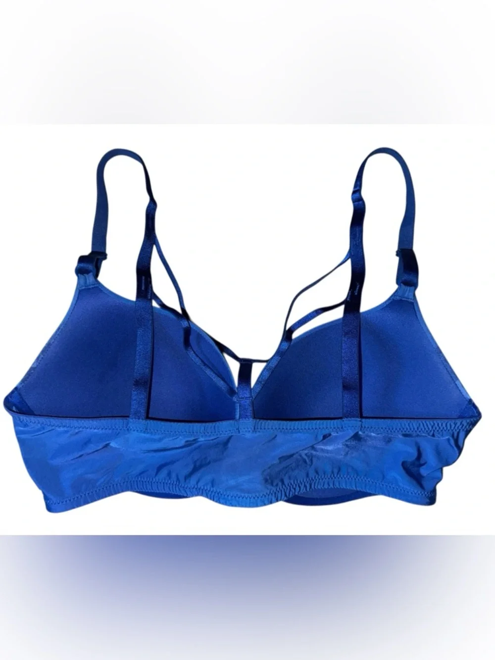 NWOT VICTORIA’S SECRET Cobalt Blue Push Up Pigeonnant Strappy Back Bra Size 34D_9